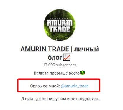 Телеграмм-канал Amurin Trade