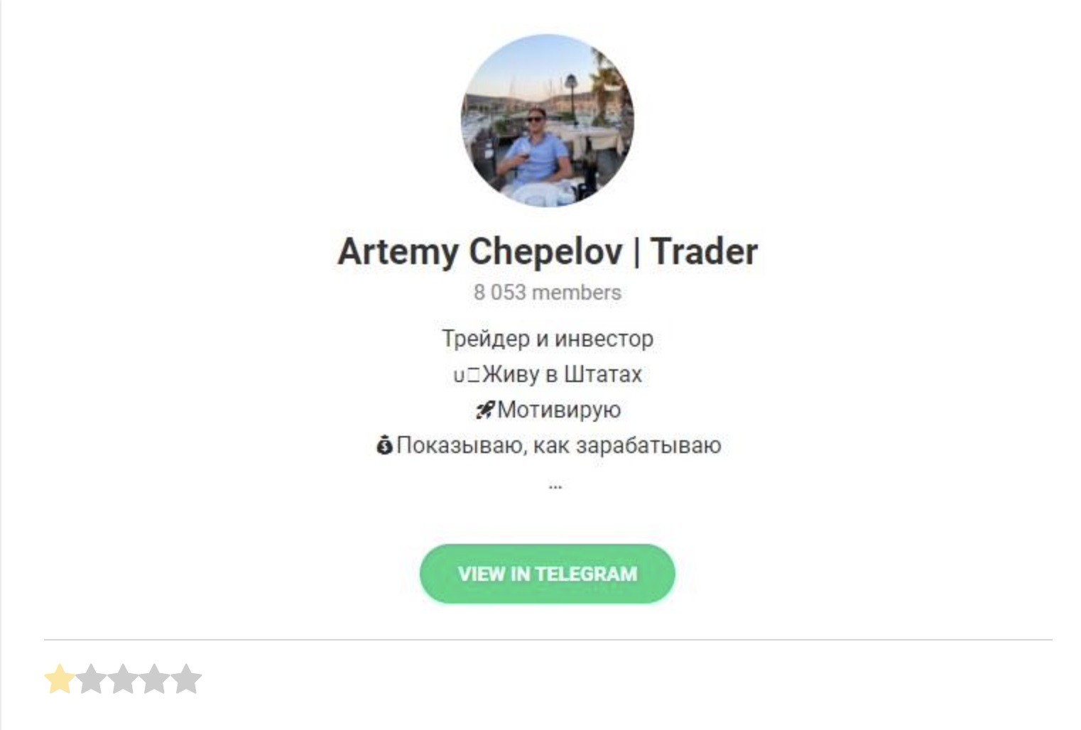 Telegram – проект «Artemy Chepelov Trader»