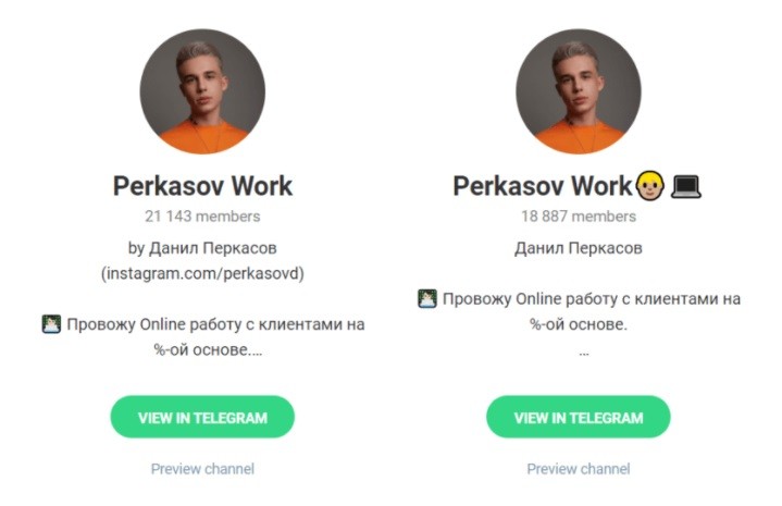 Телеграмм-канал Perkasov Work