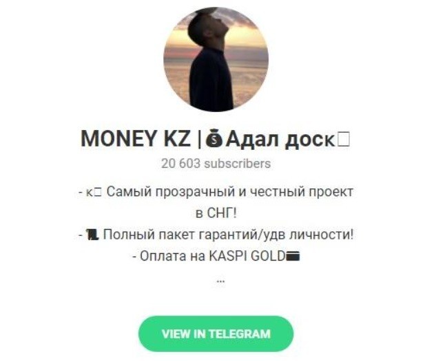 Телеграмм — канал «MONEY KZ Адал дос»