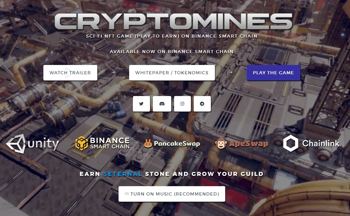 Сайт компании Crytpomines
