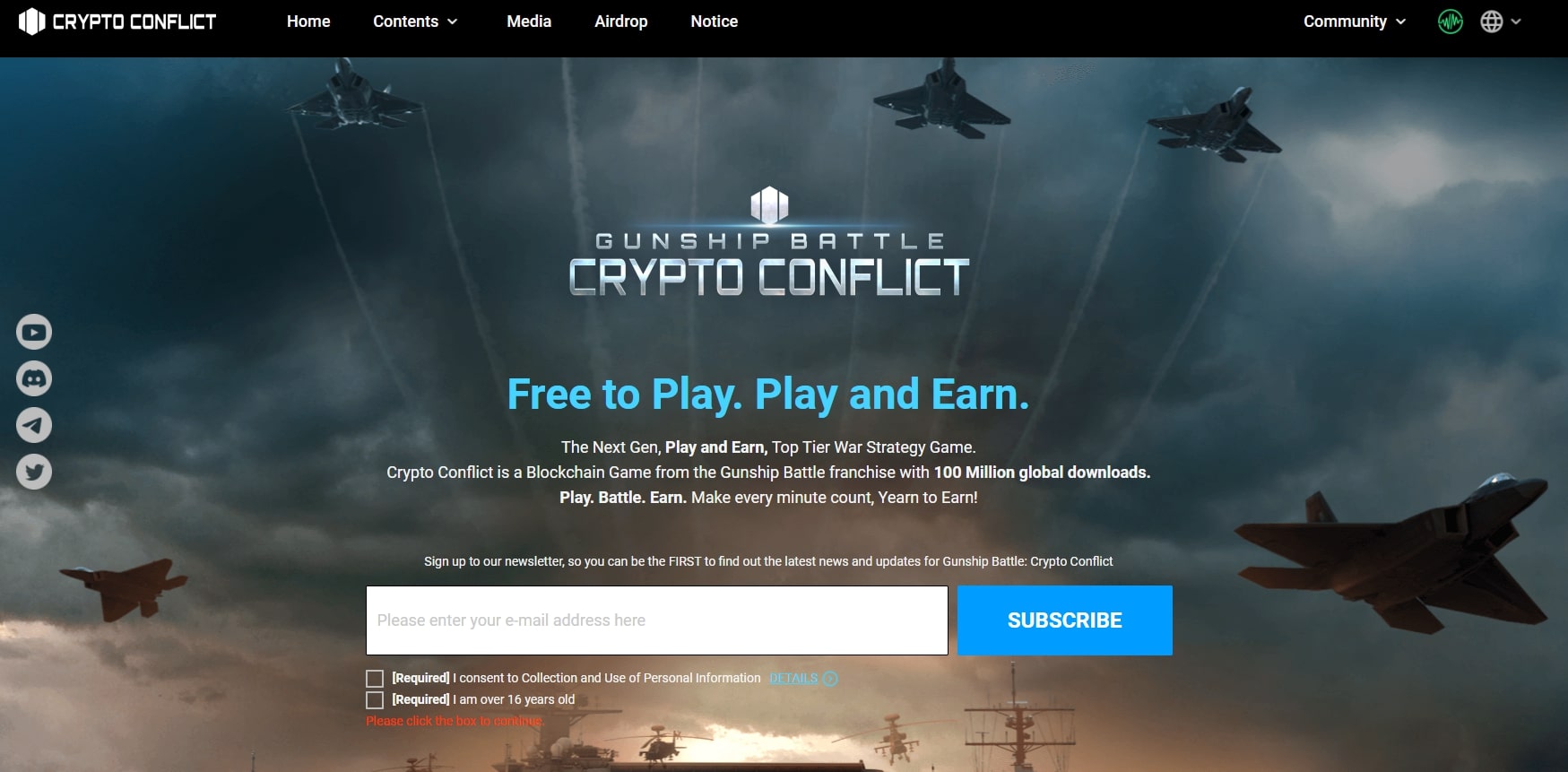 Сайт игры Gunship Battle Crypto Conflict