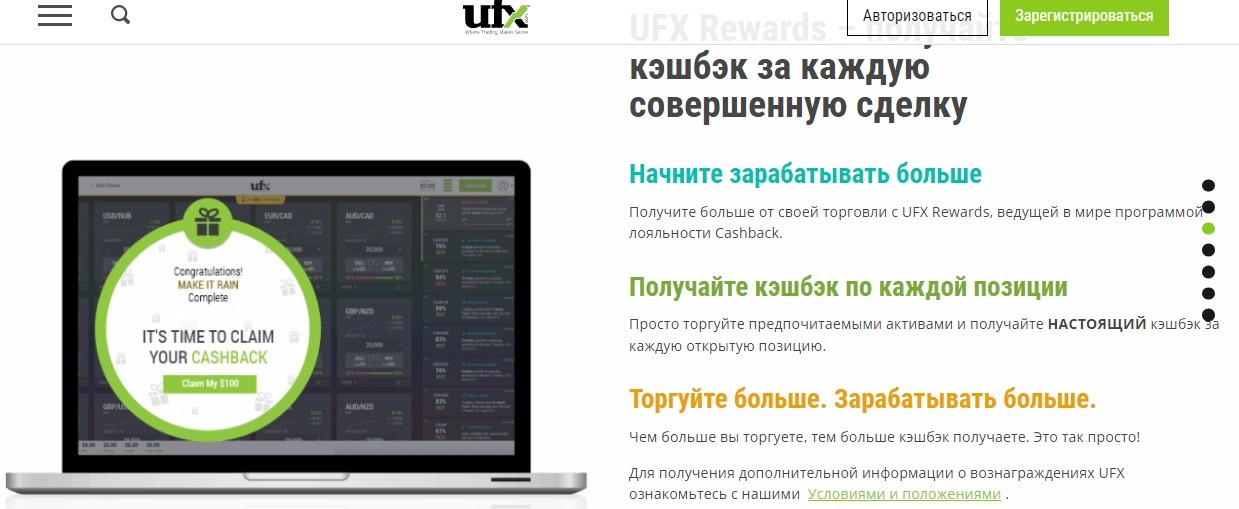 Сайт компании UFX