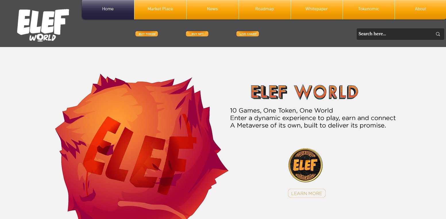 Сайт игры Elef World