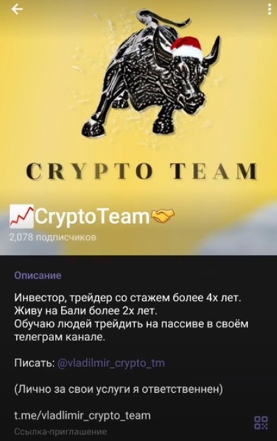 Проект CryptoTeam Владимира Немирова