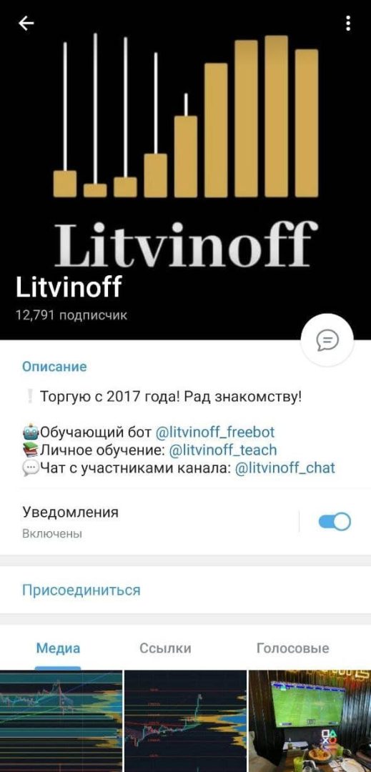 Телеграм трейдера Павла Литвинова