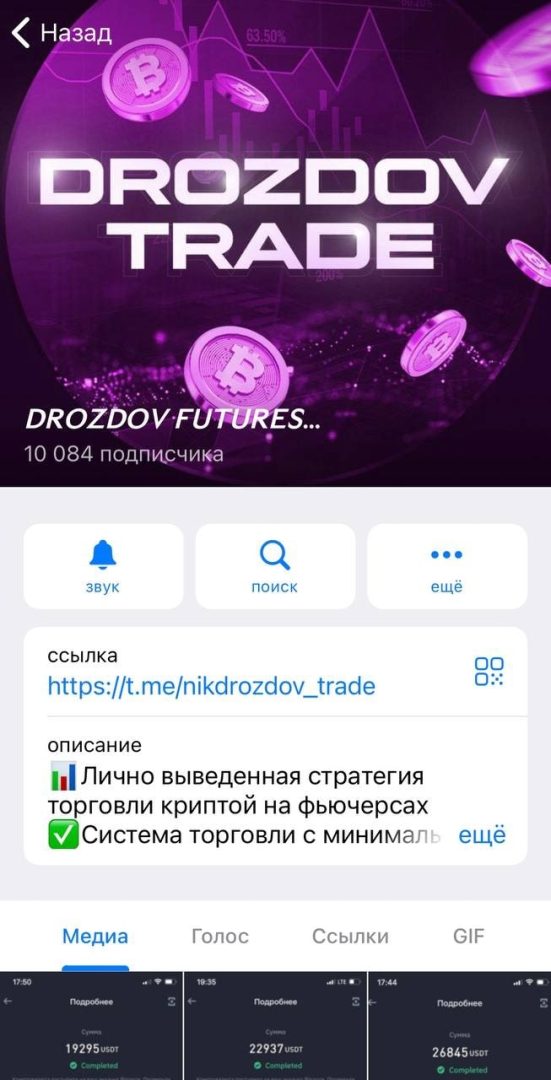 Телеграмм Drozdov Trade