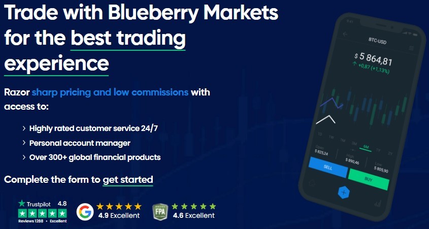 Сайт Blueberry Markets