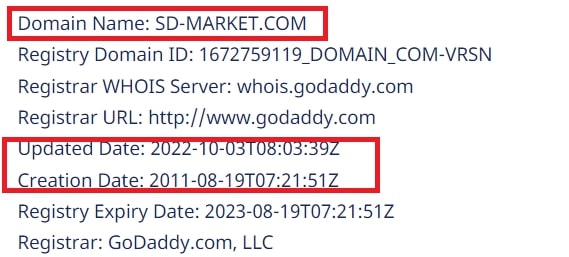 Проверка домена SD Market.com