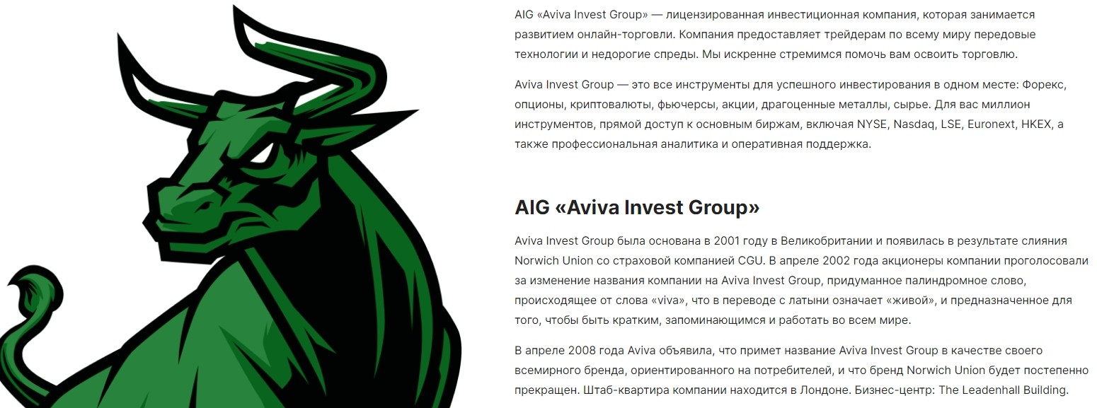 Инвестиции в Aviva Invest Group