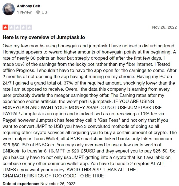 Отзывы о компании JumpTask Wallet