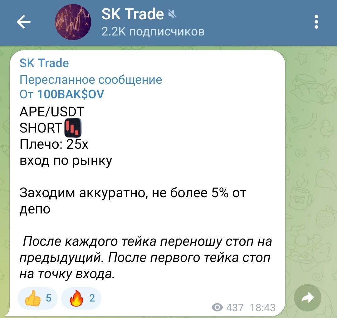 Обзор канала SK Trade в Телеграмм