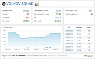 Volkov Squad статистика канала