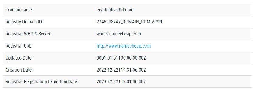 Проверка сайта cryptobliss-ltd.com