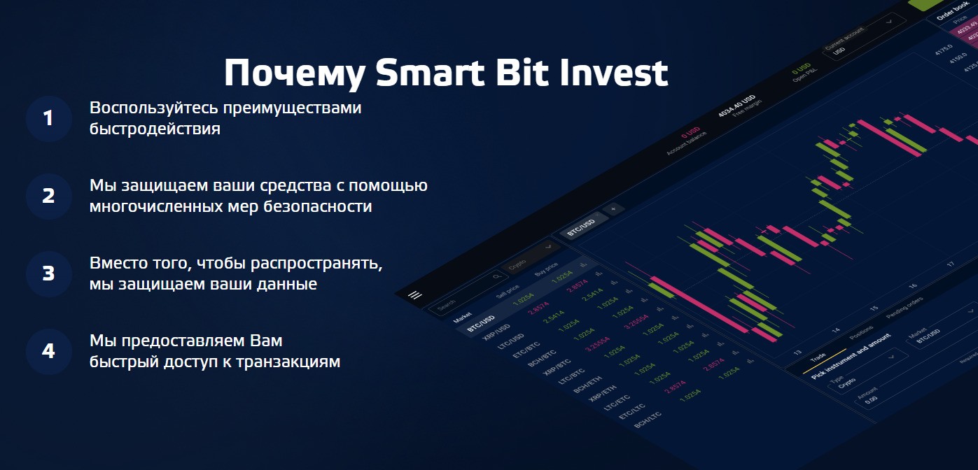 Преимущества проекта Smartbitinvest Com