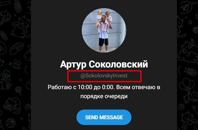 Телеграмм канале Sokolovskyinvest