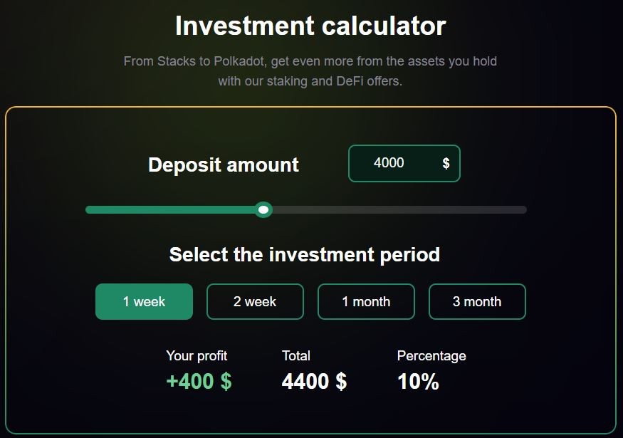 Firedexen инвестиционный калькулятор