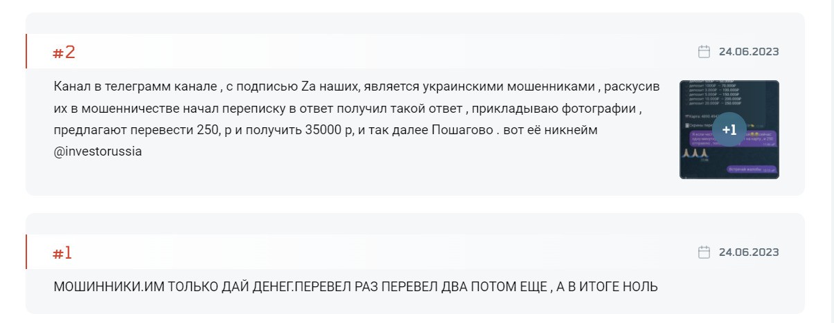Отзывы о проекте Investorussia