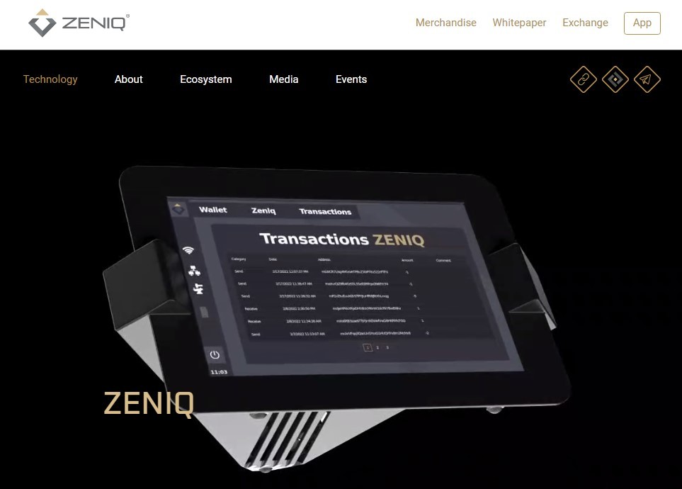 Сайт проекта Zeniq