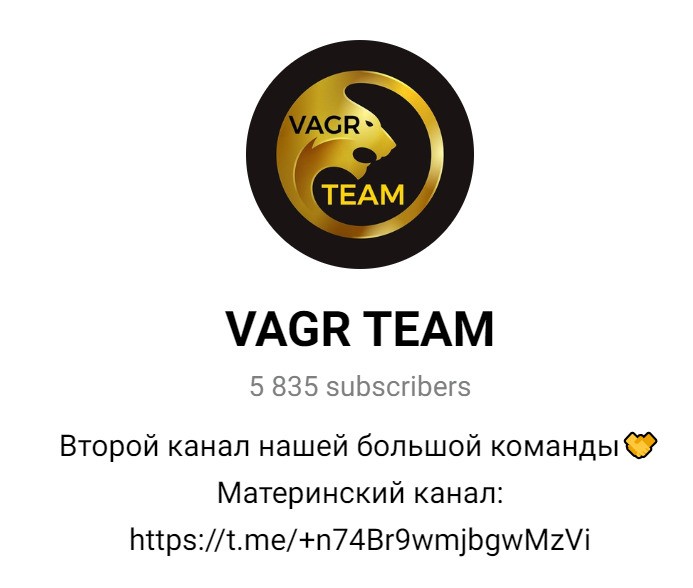 Тг канал Vagr Team