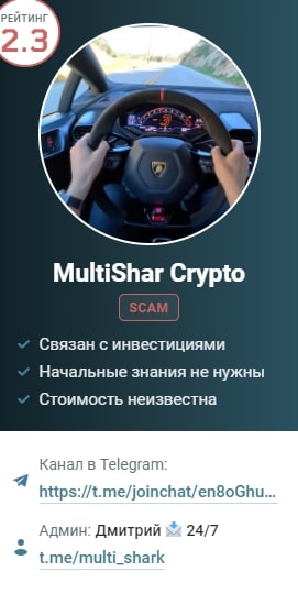 Multishar Crypto телеграмм